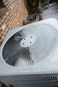 Heating and Air Conditioner Condenser Frozen, AC Services Near Me.